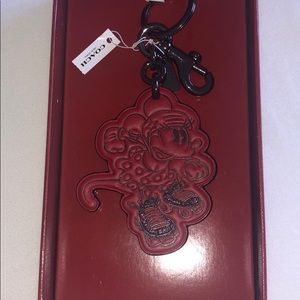 Minnie Mouse Coach Keychain